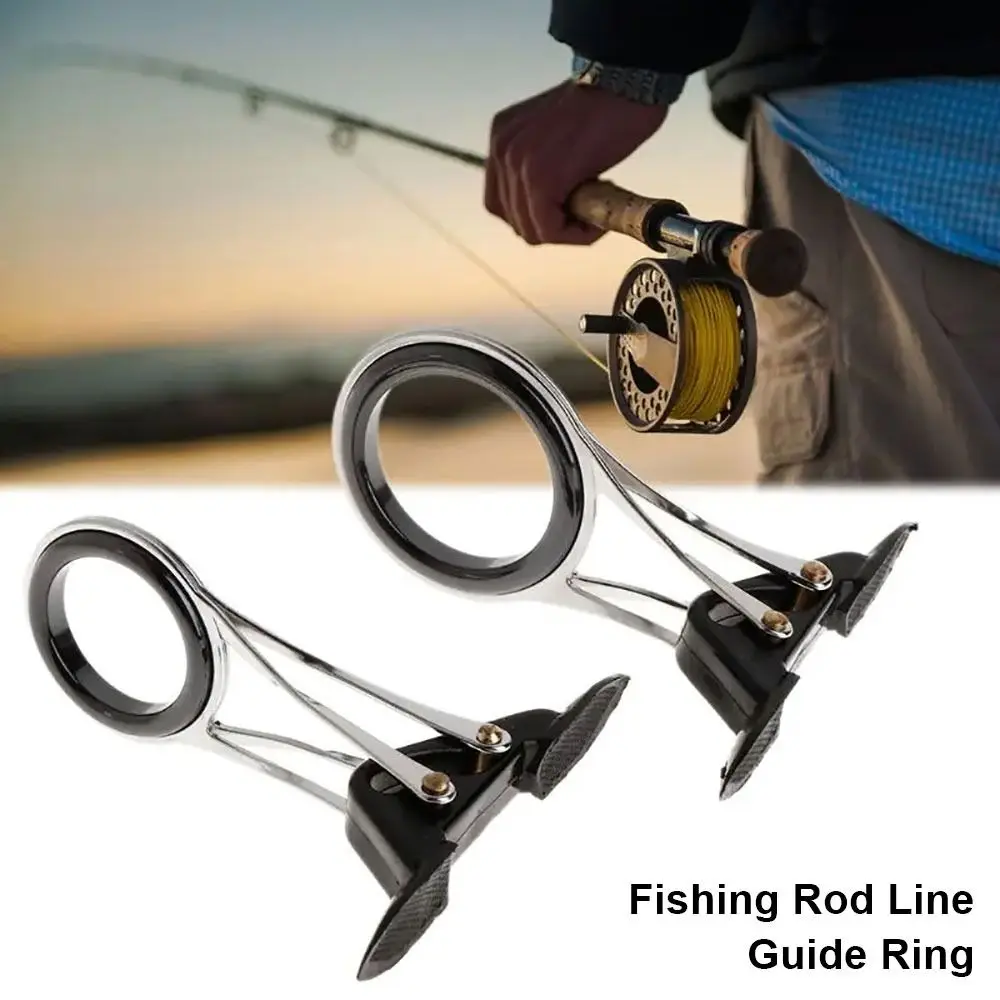 

1Pcs Folding Fishing Rod Pole Line Guides Stainless Steel Wearproof Guide Ring Telescoplc Eye Ring Fishing Tackle Accessories