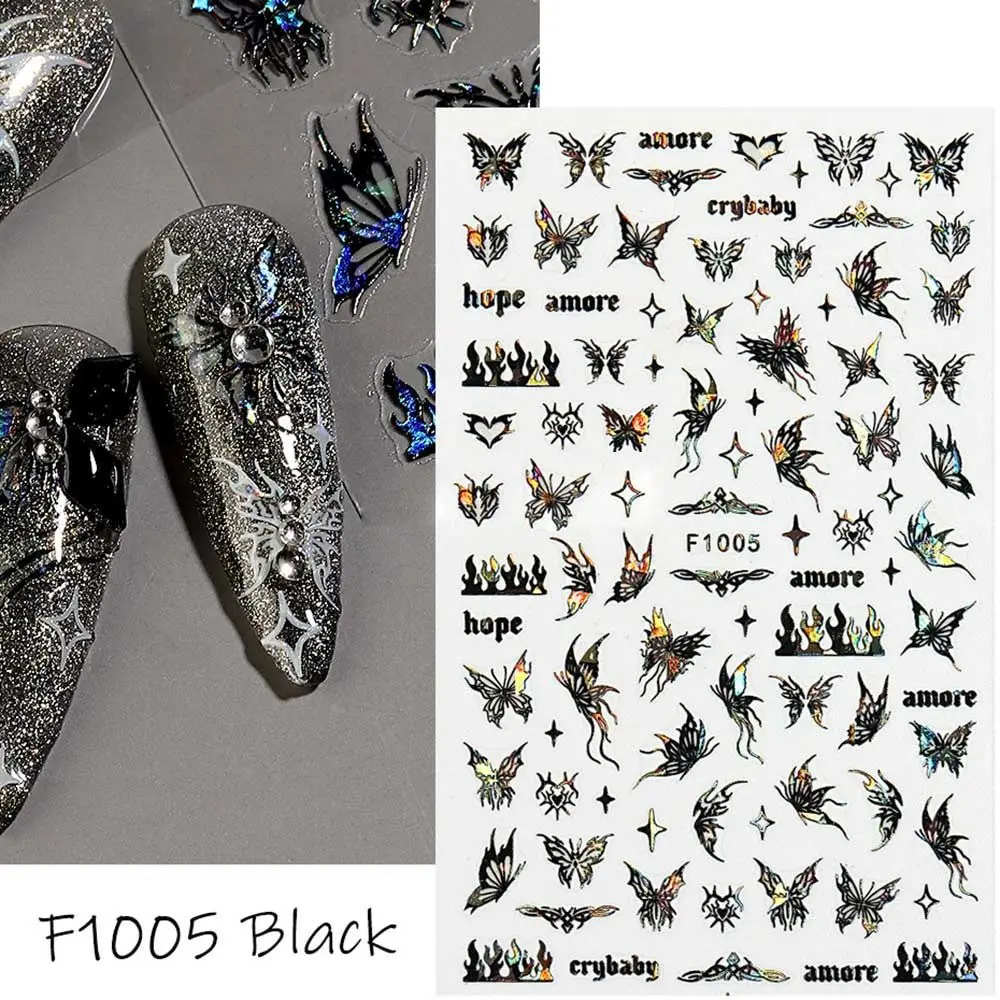 

Long Lasting Laser Nail Stickers Glitter Shining Y2K Nail Art Decoration Nail Art Decoration Adhesive Slider Nail Art Decal