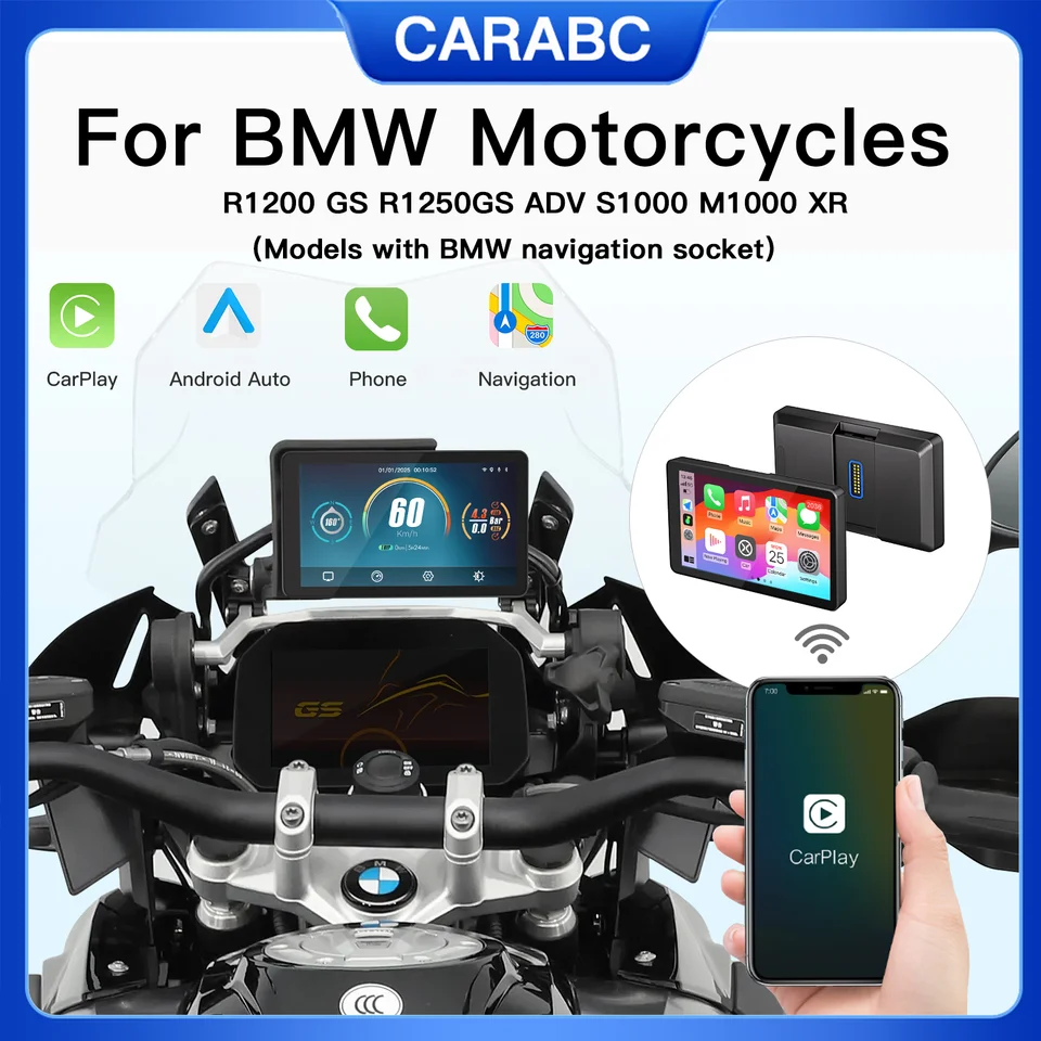 CARABC DB601 For BMW 6-inch Portable Screen GPS Motorcycle