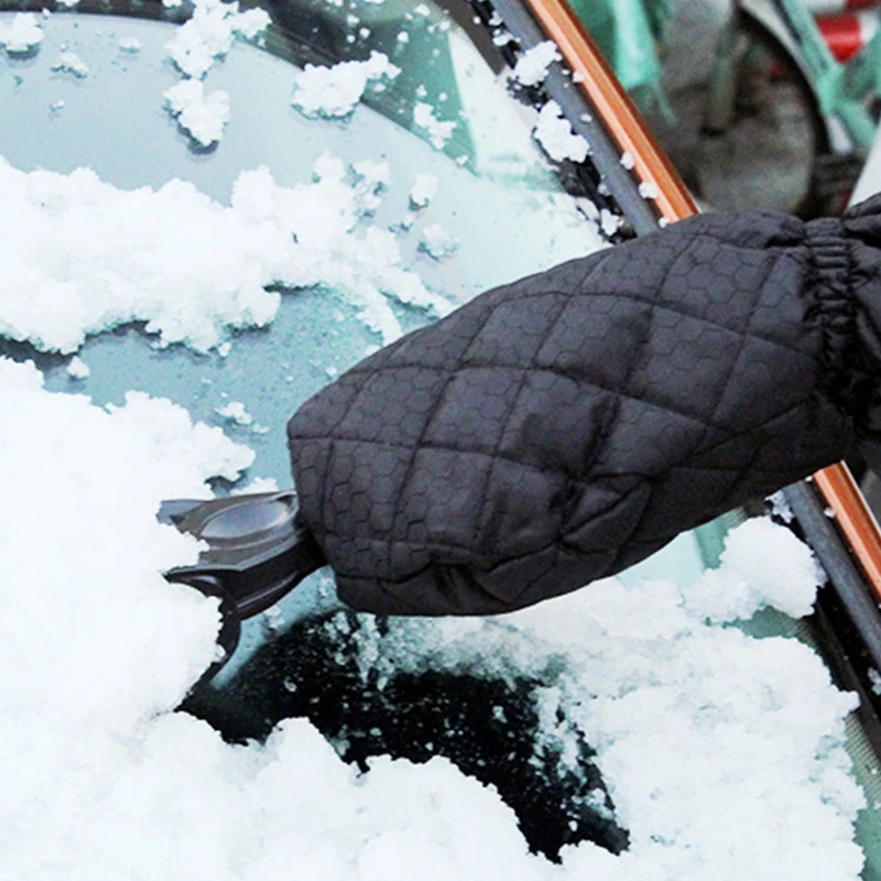 Winter Ice Scraper Snow Shovel for Car Windshield Deicer Sturdy Durable Remover Tool with Frost Cleaning Brush for Vehicle SUV