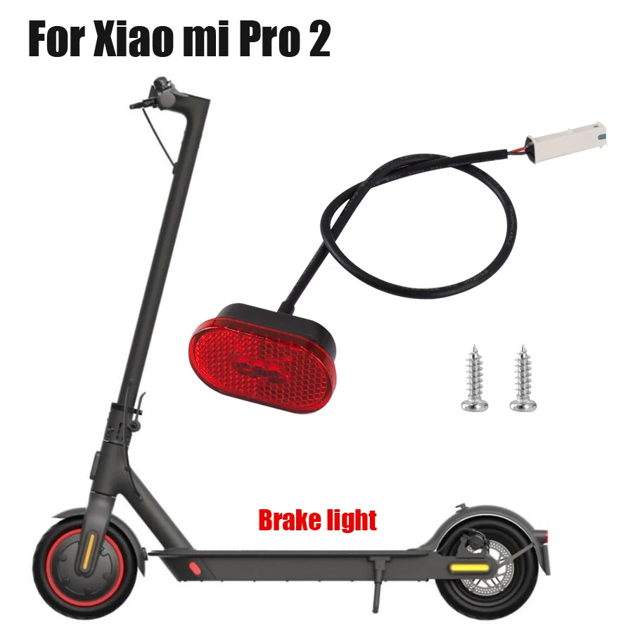 Electric Scooter Rear Mudguard Taillight for Xiaomi M365 Pro /Pro 2 Stoplight Warning Lamp Waterproof Brake Lights Fender Parts