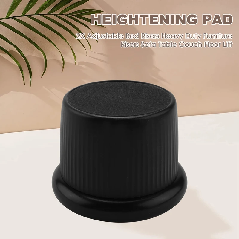 Elevadores de cama ajustables, elevadores de muebles de alta resistencia, sofá, mesa, sofá, elevador de piso, 2 uds.