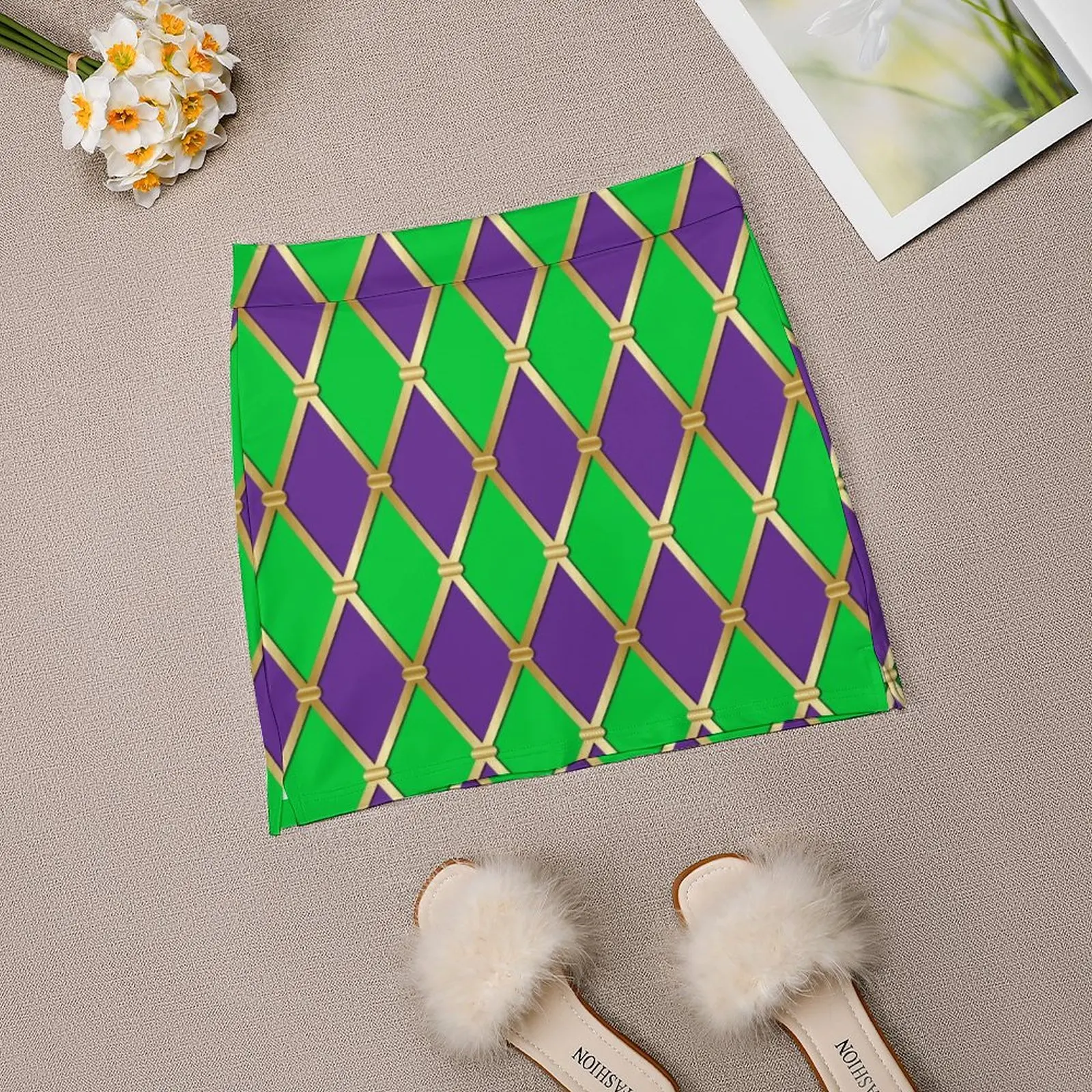 Mardi Gras Vrouwen Rok Met Verbergen Pocket Tennis Rok Golf Rokken Badminton Rokken Running Rokken Achtergrond Heldere