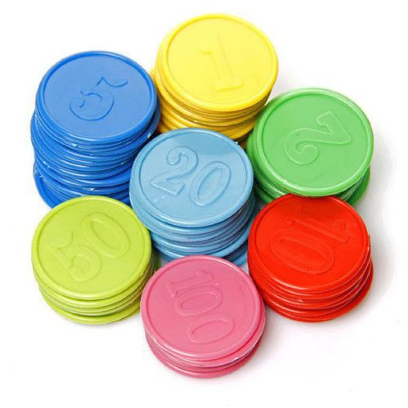 Poker Chips With Numbers Counting Markers Board Games Adullt Kids Party Carnival Fun Favors Juegos De Mesas Para Toda La Familia