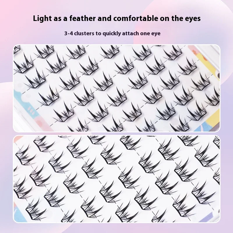 Ultra-Thin Self-Adhesive Glue-free False Eyelashes Anime Doe Eyes Natural Daily Look Strips Reusable Lashes