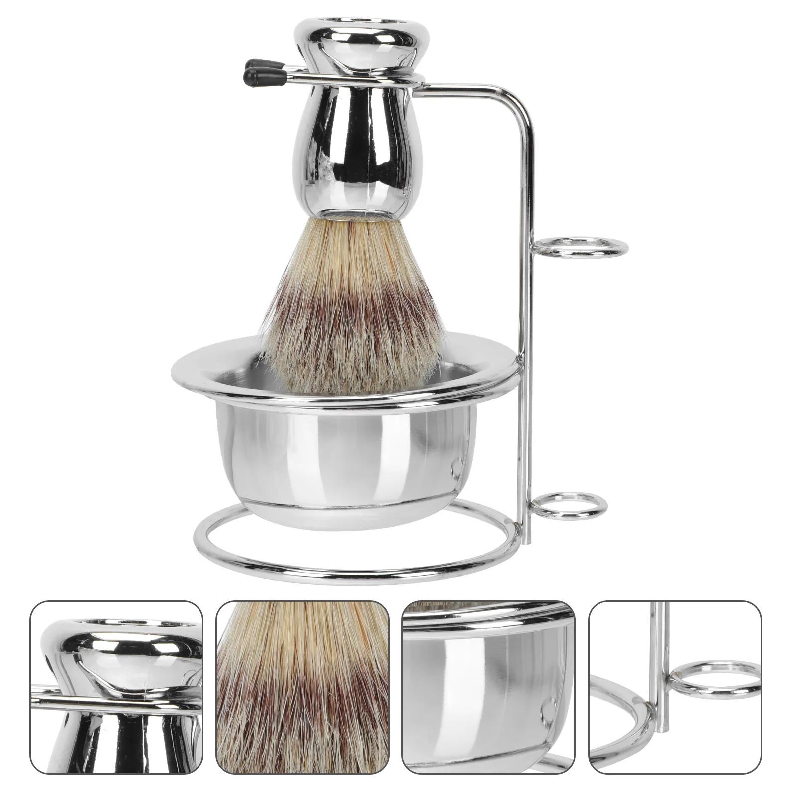 

Razor Stand Beard Brush Holder Razors Shaving Bowl Men Face Shave Mens Care Package Stainless Steel Man for