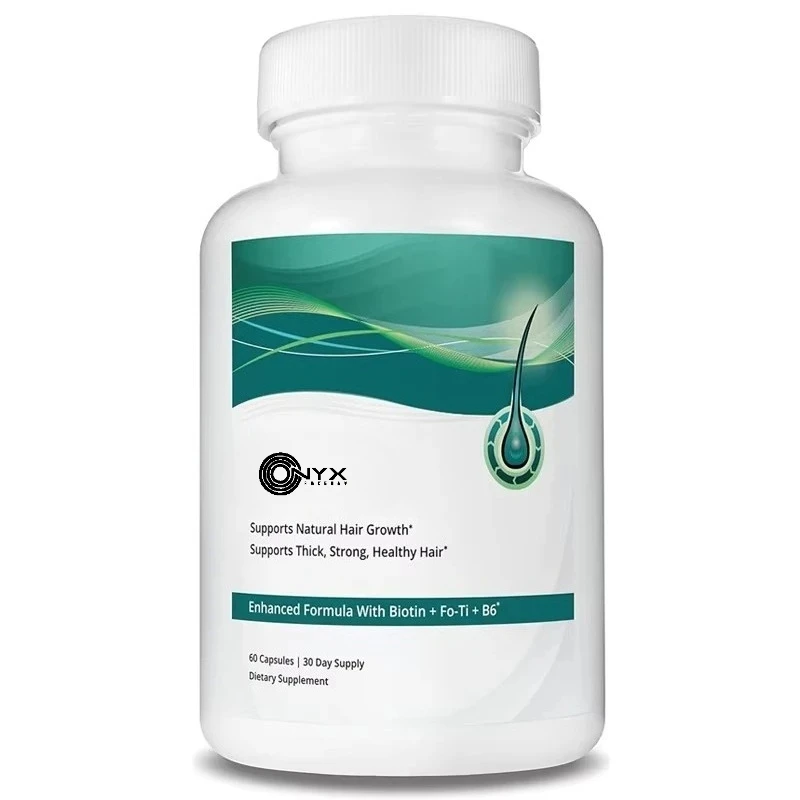 Hair Growth Supplements for Men And Women with Natural Biotin & Vitamin B6 60 Capsules Thickening Hair Nutritional Supplement