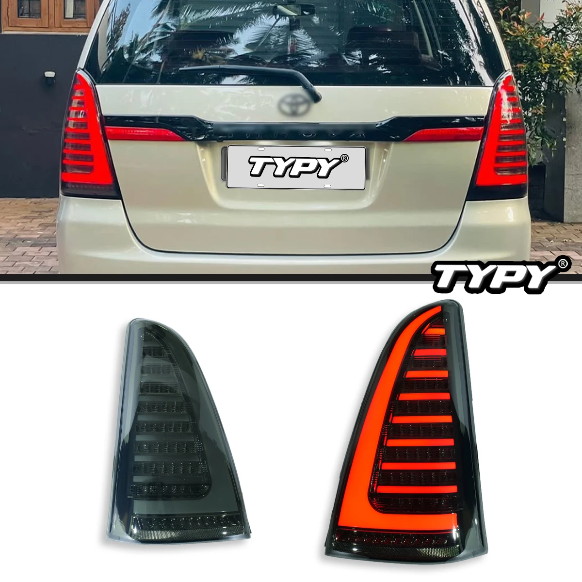 

TYPY Car Lights For Toyota Innova Taillight 2012-2015 LED Projetor Tail Lamp Daytime Running Light Automotive Accessories