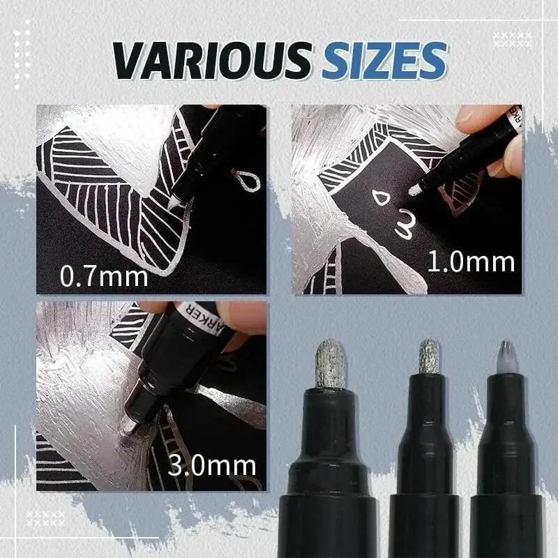 Mirror Pen Liquid Reflective Paint Metal Chrome Plate Silver Marker DIY Liquid Signature Model High-gloss Electroplating