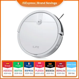 Ilife V2 Robot Aspiradora, 120 minutos de tiempo de ejecución, aspiradora robótica autoalimentada, delgada, tranquila, ideal para el pelo de las mascotas y pisos duros 8 mejores ventas Proscénico M7 Pro Batería - №5