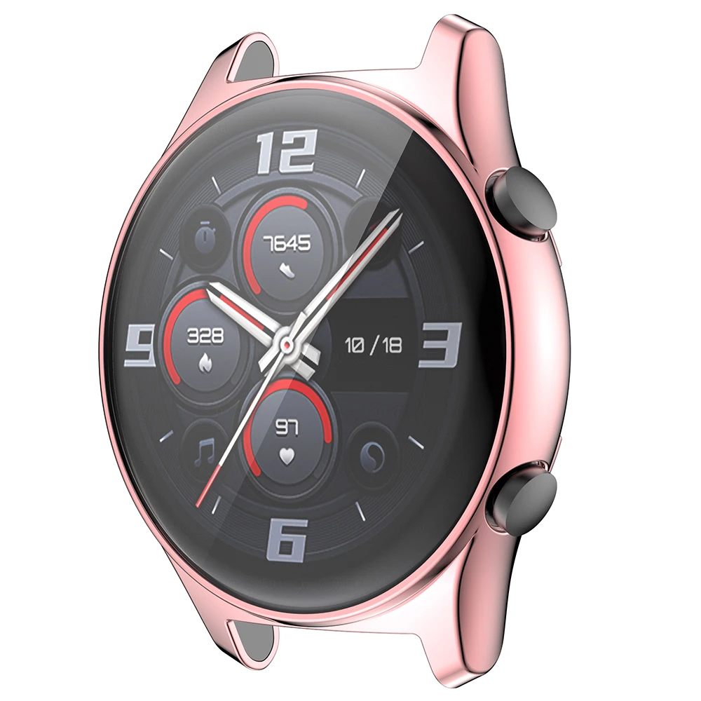 Plating TPU Protective Case For Huawei Honor Watch GS3 Full Screen Protector Shell Cover Bumper