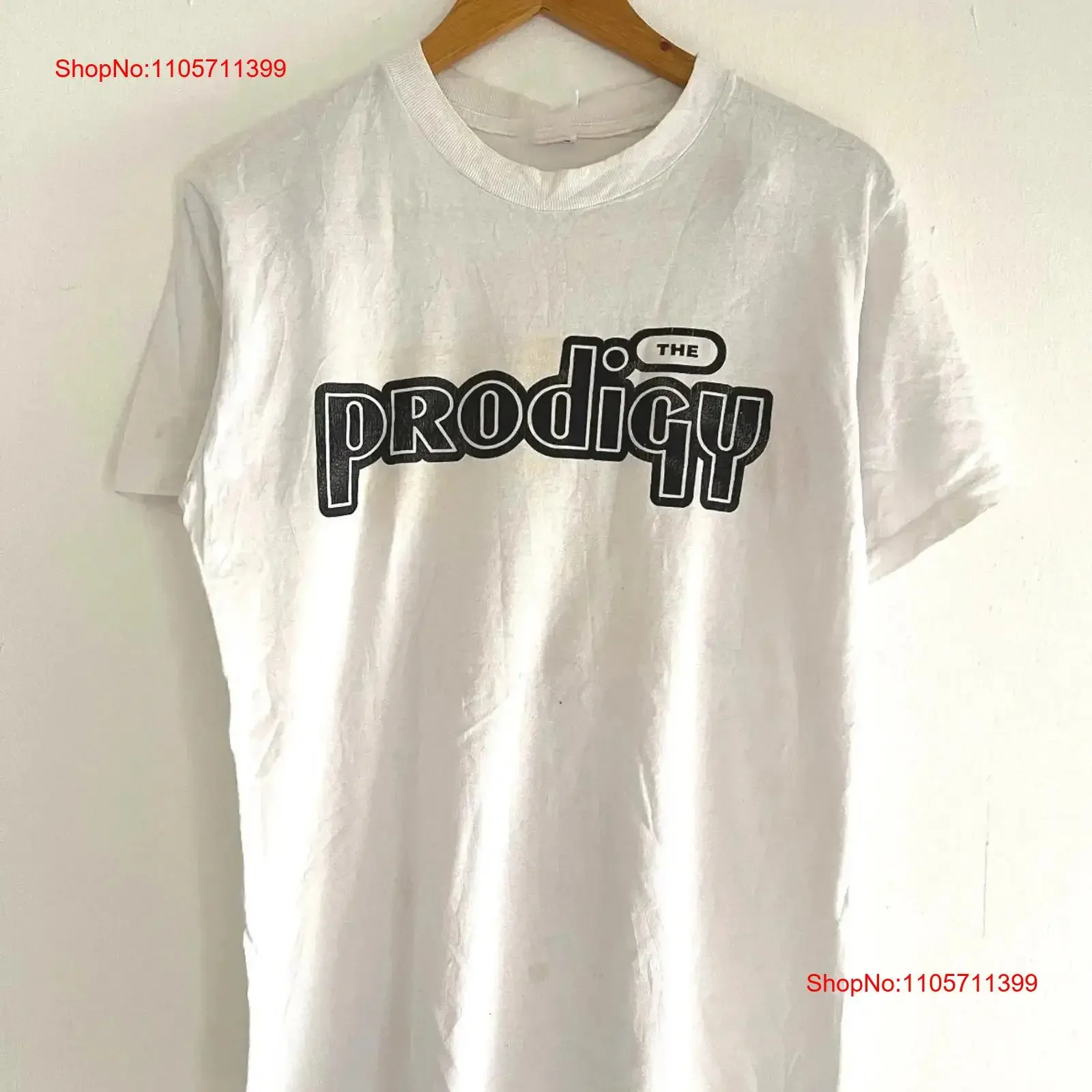 New WHite The Prodigy Band Logo All Sizes T Shirt AR427 long or short sleeves vintage Washed Casual graphic Comfortable fashion