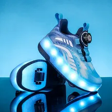 

Sneakers Led Light Shoes Children's Kids Boys Girls USB Charging Glowing Sport Wheels Outdoor Parkour Roller Skate Shoes