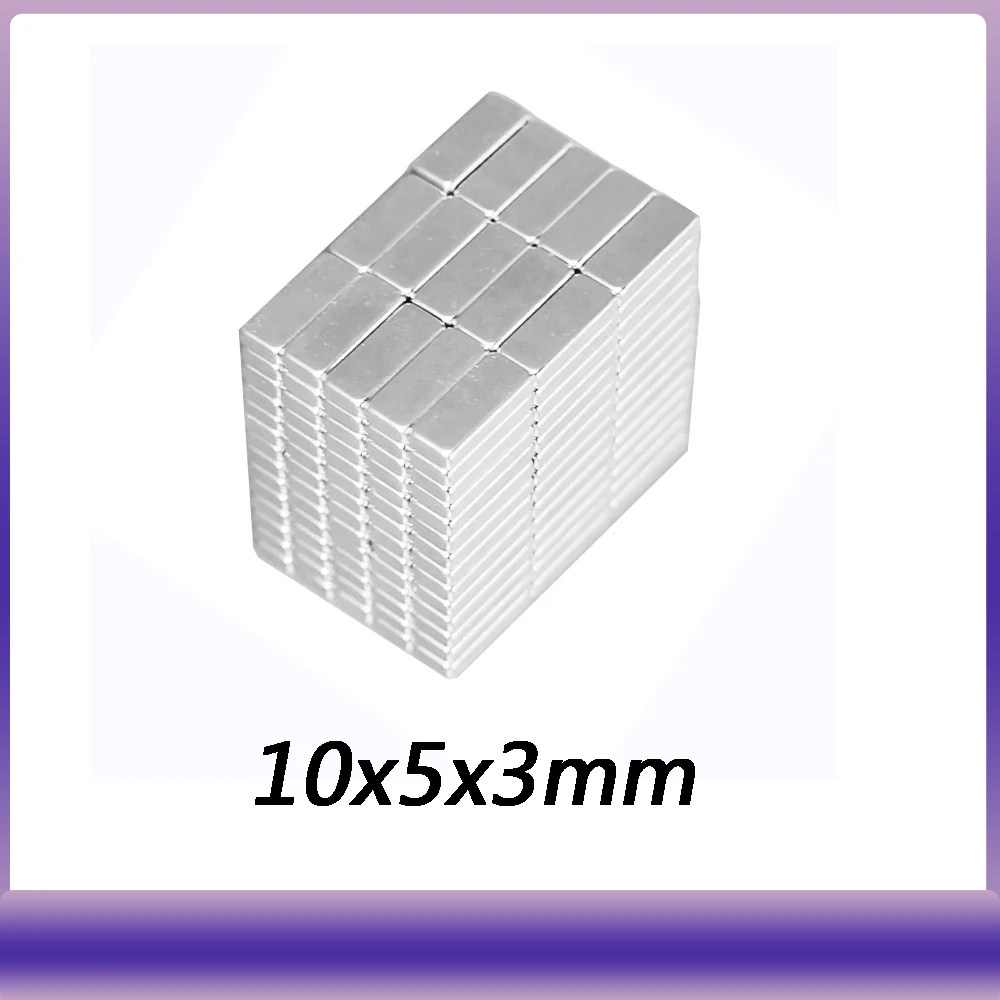 10x5x3 MM Cuboid Block Magnets 10mmX5mmx3mm For Home Refrigerators, Offices DIY 10x5x3mm Strong Magnet 10*5*3