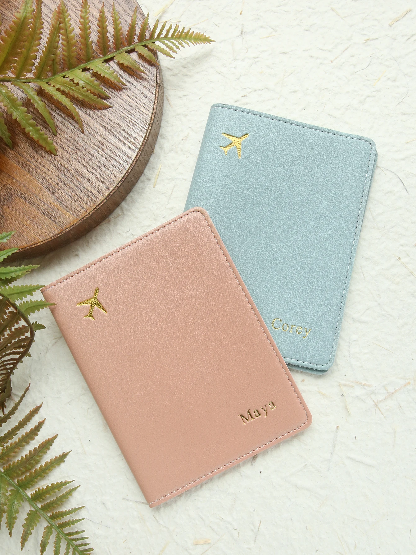 Personalized Passport Cover Customized Hot Stamping Name Passport Customize Letters Cover Passport Holder Cover Travel Wallet