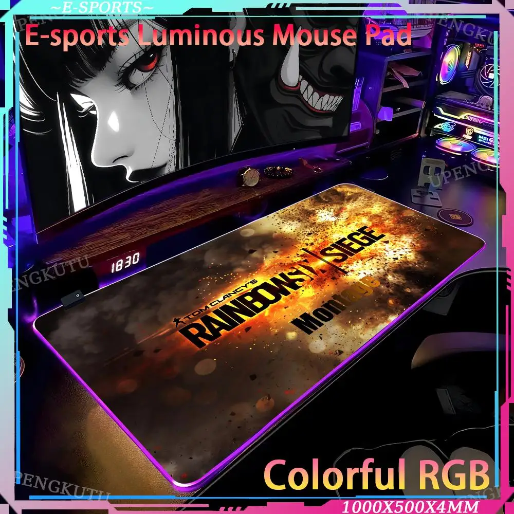 Tom Clancy's Rainbow Six Gaming keyboard pad Mouse Office accessories Pad Desk pad Computer desk pad RGB Computer desk mouse pad