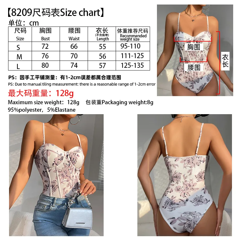 CHILLGIO Gedruckt Catsuit Frauen Bodycon Gestaltung Einstellbare Strappy Bodys Sexy Overalls Elegante Retro Streetwear Strampler Tops – Detail 2