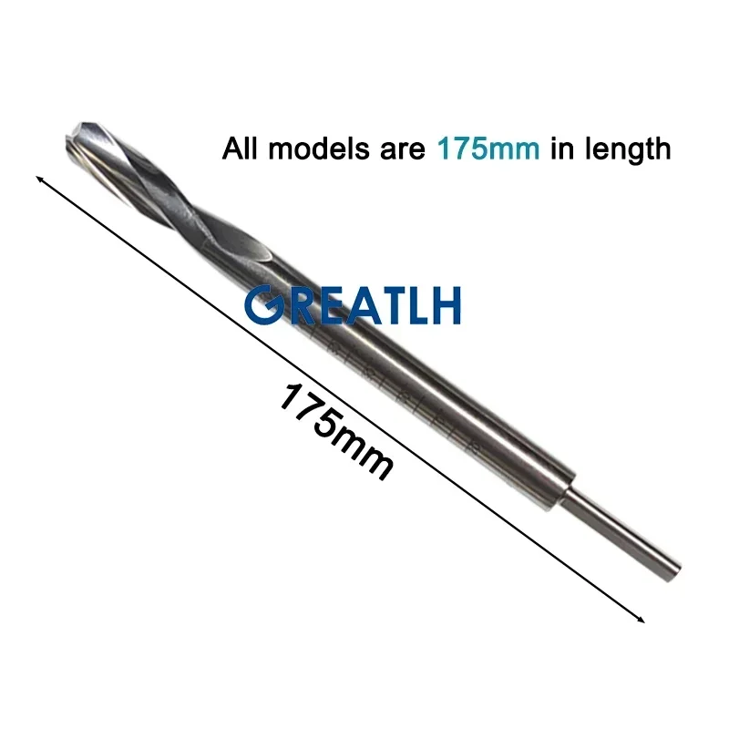 GREATLH Roestvrij Tibiaal Holle Boor Ortho Tibiaal Holle Bot Boor voor 3mm Naald Ortho Huisdier Chirurgie Tool