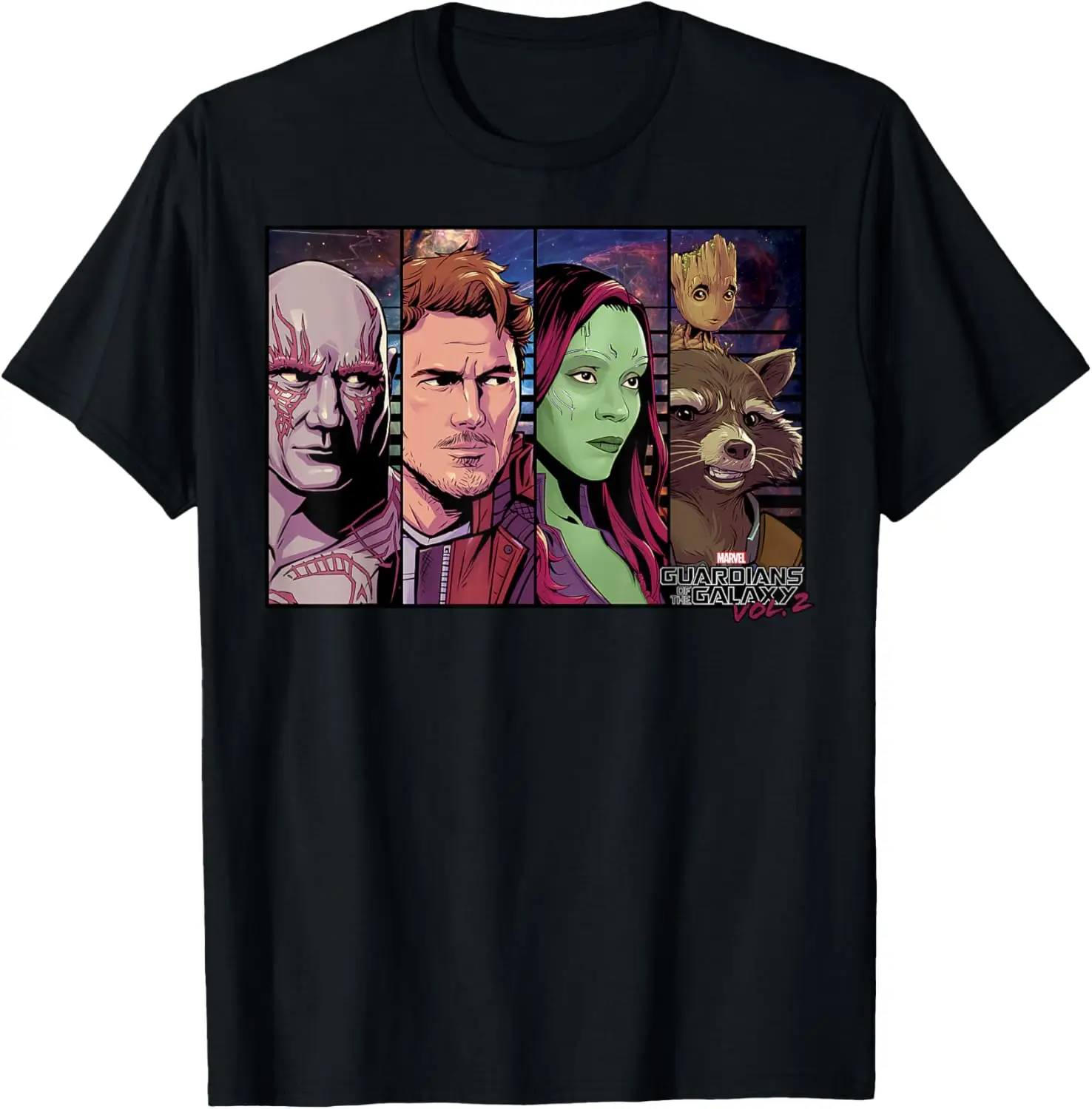 Marvel Guardians of the Galaxy Vol. 2 Hero Comic Panels T-Shirt