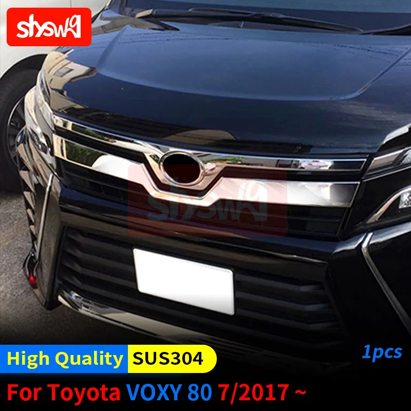 Front Emblem Trim SUS304 Exterior Accessories for Toyota Voxy 80 Modified New Styling Car Logo Lower Decorative Bright Strip