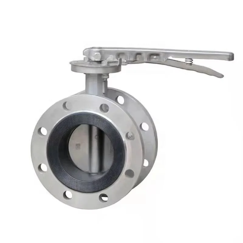 D341 Stainless Steel 304 Manual Turbine Handle Disc Valve Worm Gear Drive Flange Butterfly Valve