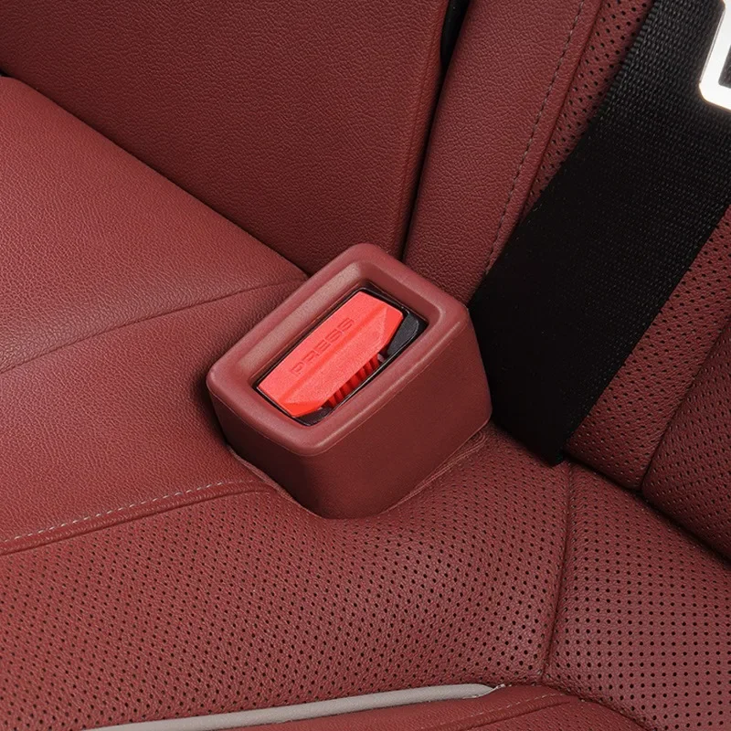 Car Seat Belt Buckle Cover Universal Car Safety Belt Anchor Socket EVA Anti-collision Protection Cover Car Interior Modification