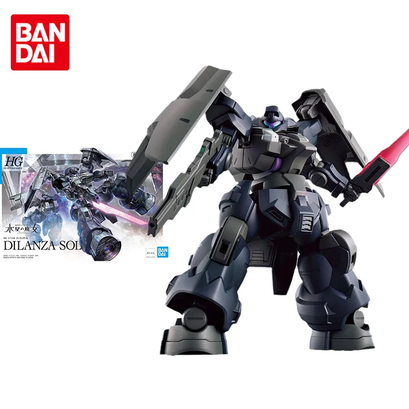 Bandai Original Gundam Model Kit Anime Figure HG The Witch From Mercury DILANZA SOL Action Figures Toys Gifts for Children