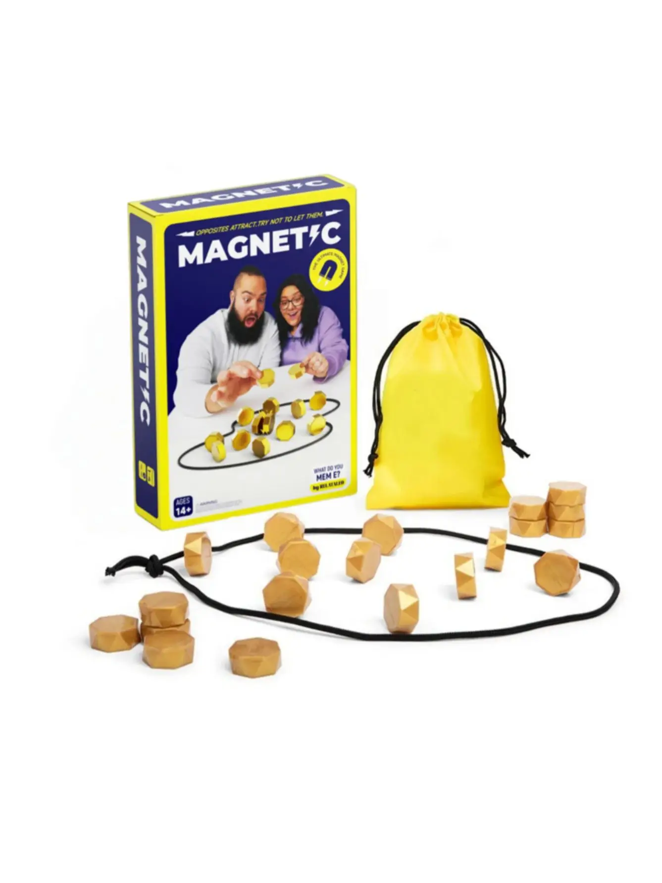 Partyspel Magnetisch Steenspel Interactief Magnetisch Bord Strategiespel, Geschikt voor gezinnen, kinderen en volwassenen Hoge kwaliteit, de langste zijde is 2,5/3,5 cm (Versie-upgrade, de - afbeelding 2