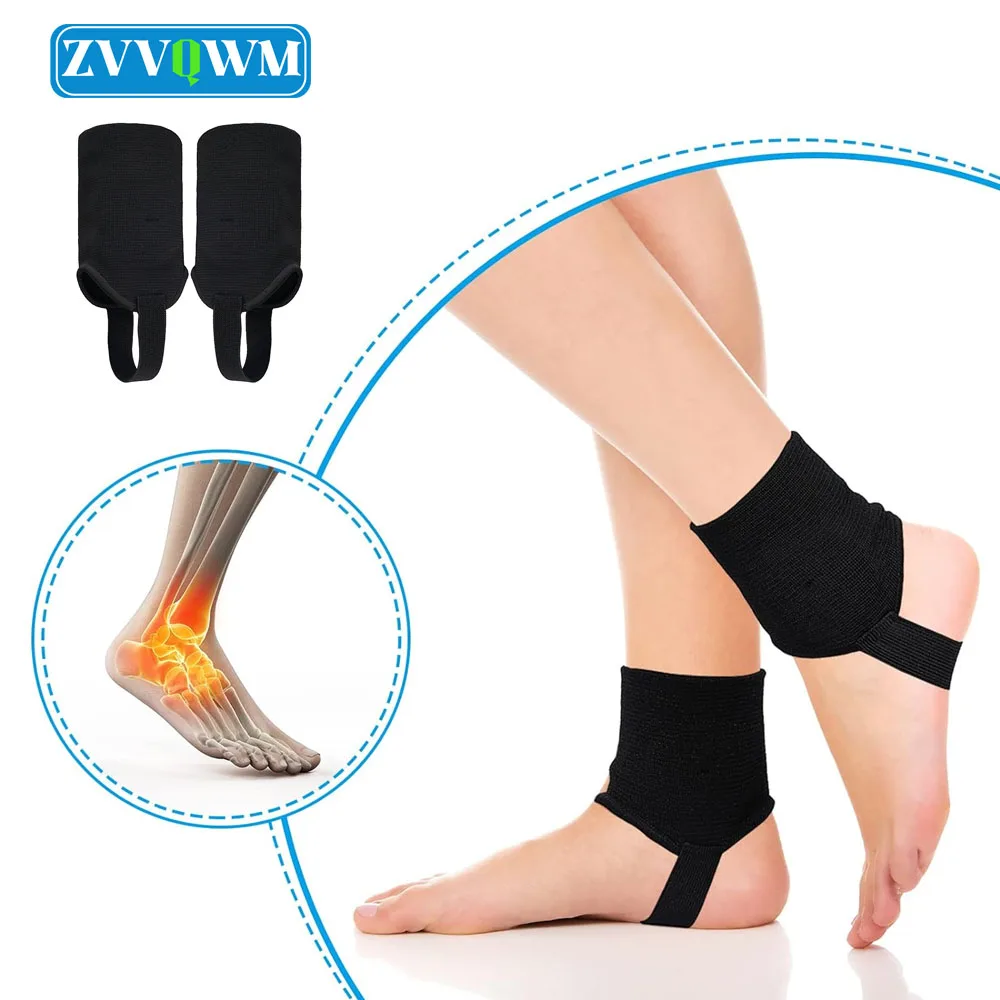 1Pair Compression Ankle Brace Achilles Tendonitis Women Men Stabilizer Ankle Brace Sports Sprained Ankle Support Running Soccer