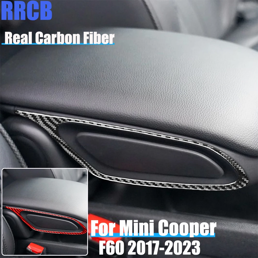 

Real Carbon Fiber Car Accessories Center Armrest Side Panel Trim Soft Cover Sticker For MINI F60 Countryman/Cooper 2017-2023