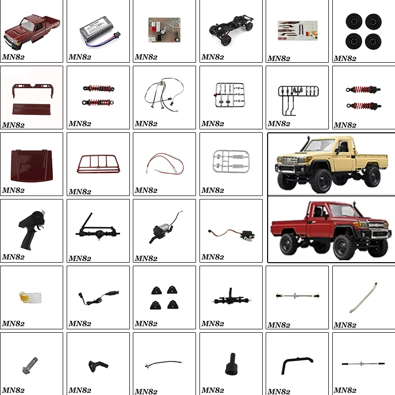 MN MODEL MN82 Red 82PRO 82S LC79 RC Accessories Upgrade Wheel Eyebrow Non-destructive Installation OP Parts Rc Crawler Parts