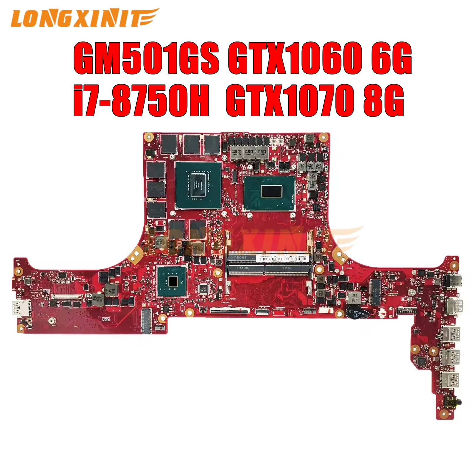 

Материнская плата для ноутбука ASUS ROG GU501GS GM501GM GU501GM GU501GM GU501G GM501G. I7-8750H GTX1060-6GB GTX1070-8GB