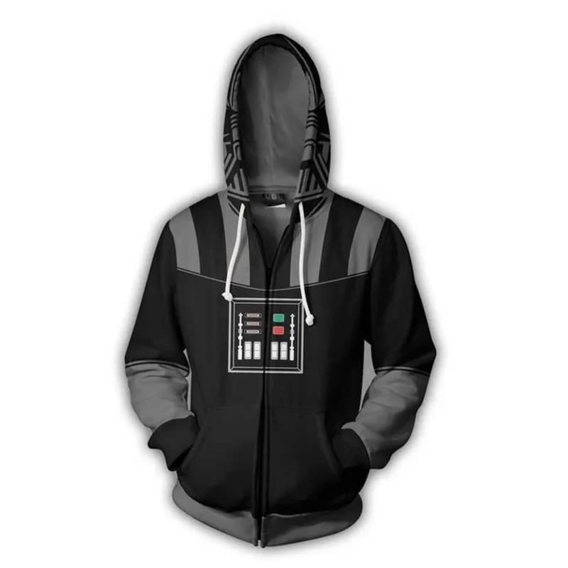 Cosplay Costume Hoodies Stormtrooper Mandalorian Darth Vader Spring Autumn Jacket Men's Coat for Adult Tops Halloween Party Prop