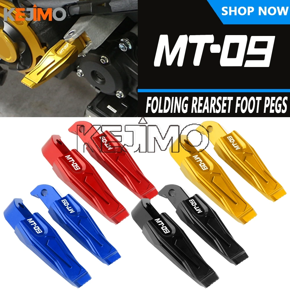 MT 09 mt09 Accessories For Yamaha MT09 MT-09 mt09 2013 2014 2015 2016- 2022 2021 2020 2019 Motorcycle Folding Rearset Foot Pegs