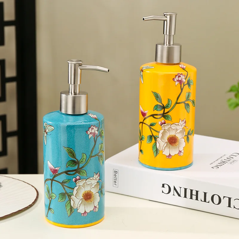 

Креативная керамическая бутылка для лосьона, дозатор мыла с нежным цветком, премиум-класса, шампунь для ванной комнаты, средство для снятия макияжа, бутылка для хранения воды, подарки