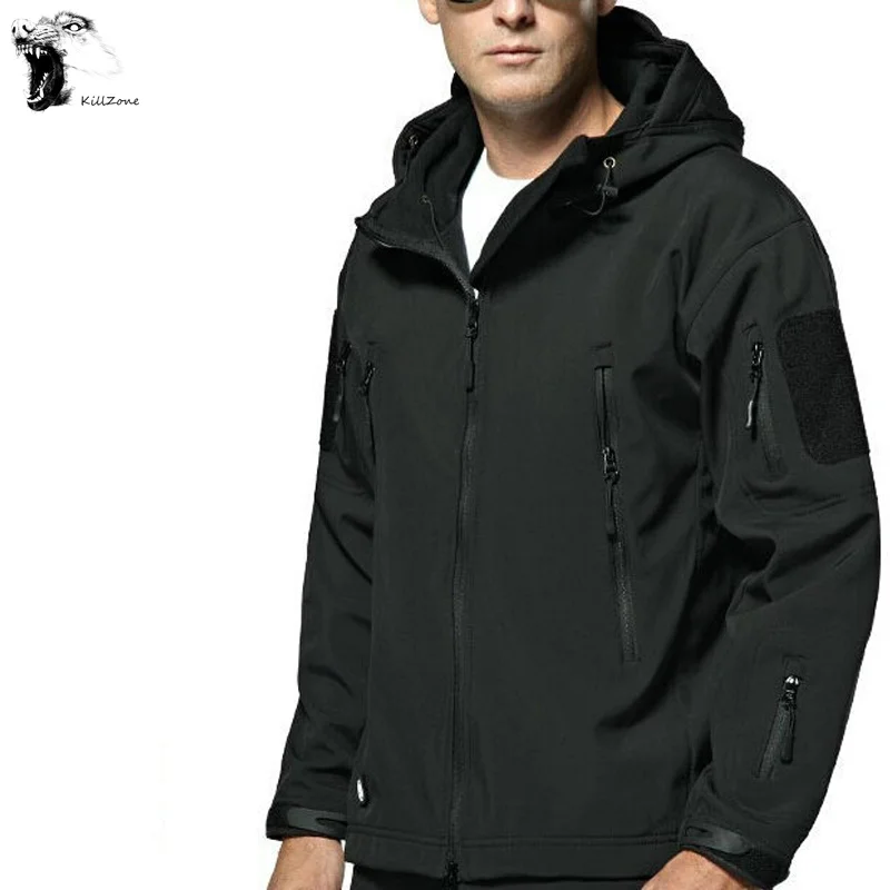 Men US Military Winter Thermal Fleece Tactical Jacket Outdoors Sports Hooded Coat Softshell Hiking Outdoor Army Jackets