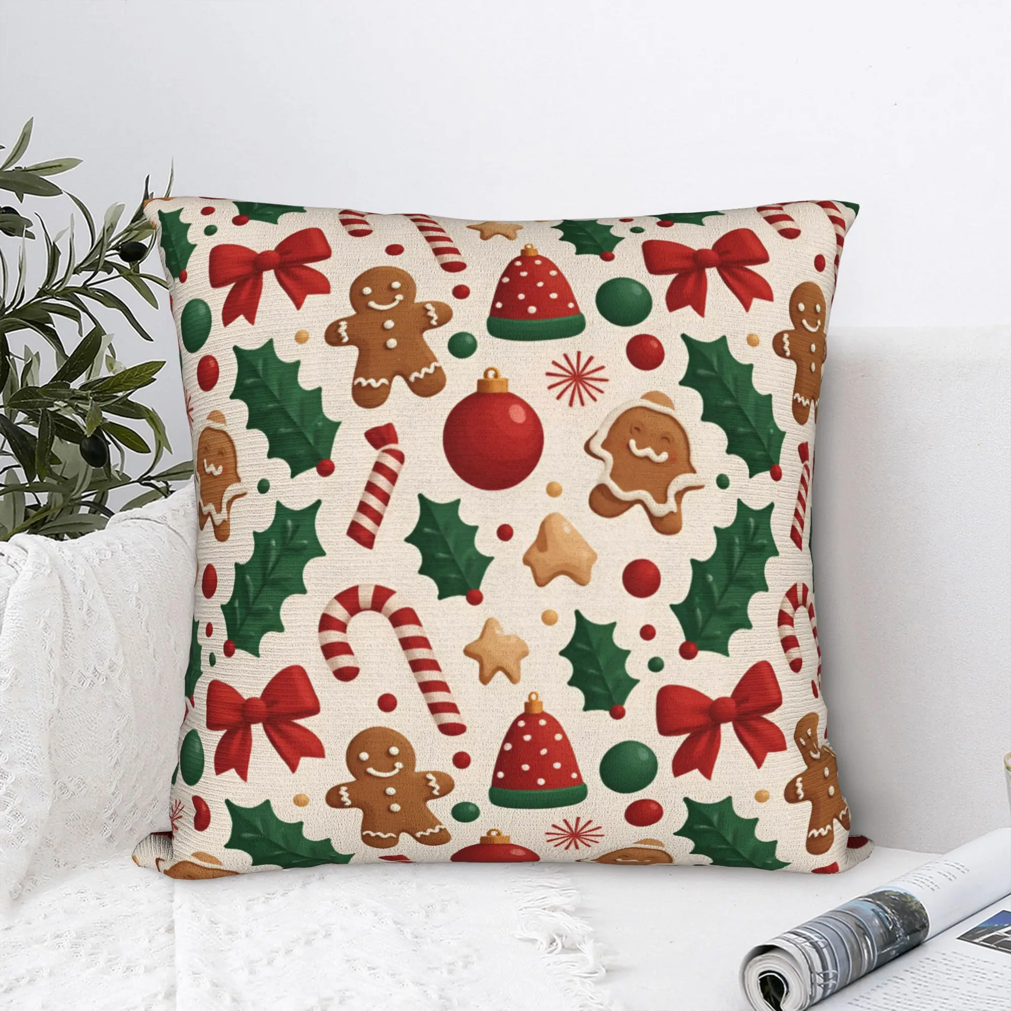 Soft and Sweet Home Christmas xmas Santa Claus Decoration Pillowcases Merch  Pillow Covers Zipper Multi-Size