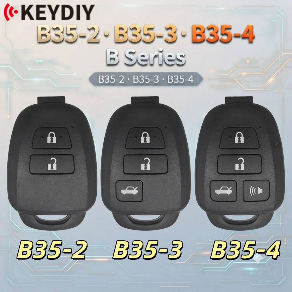 KEYDIY B35-2 B35-3 B35-4 B Series Universal Car Remote Key for KD900 KD900+ URG200 KD-X2 Mini KD KD-MAX, for Toyota Style