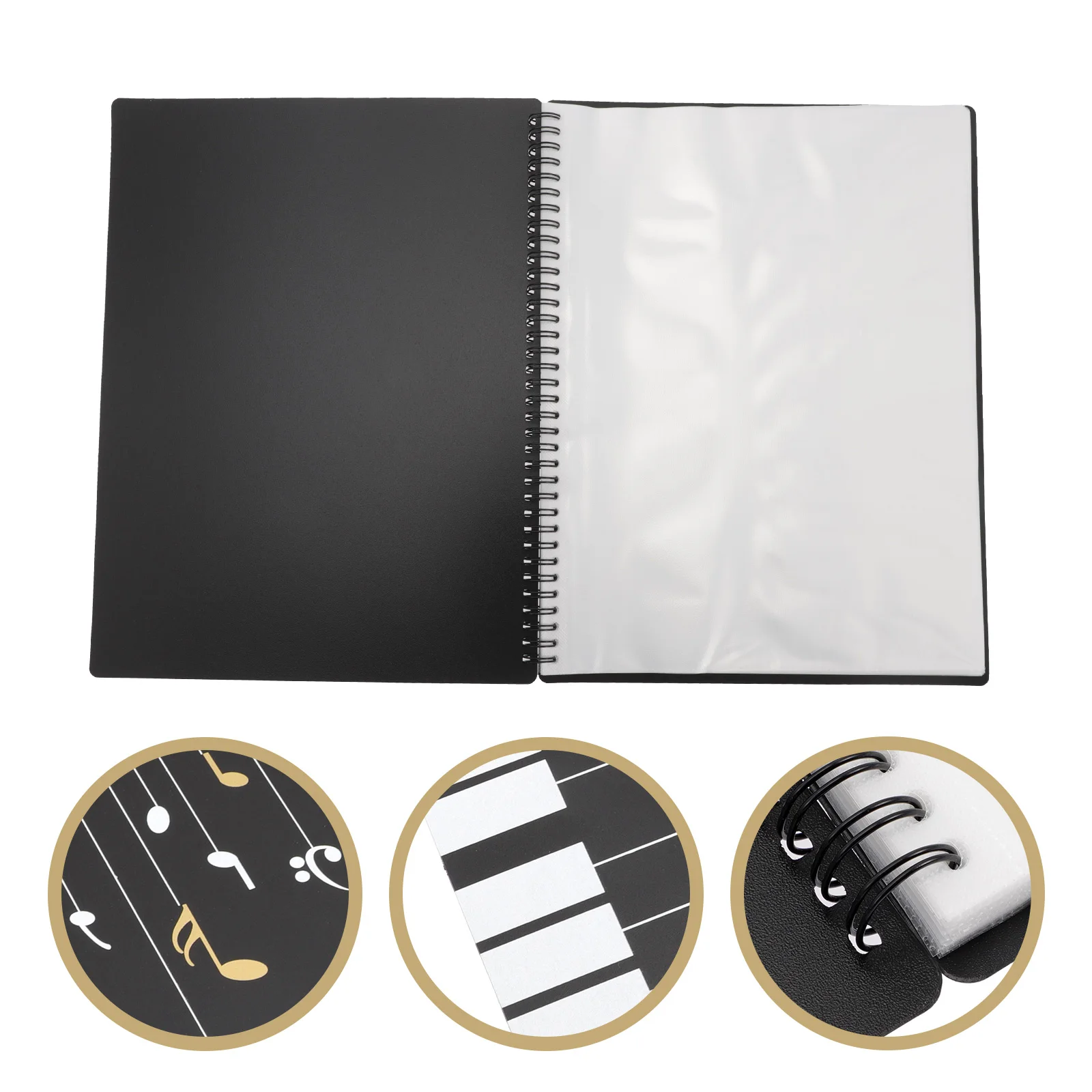 

Waterproof A4 Piano Key Pattern Plastic Sheet File Organizer Document Holder For Sheet Music Test Papers Office