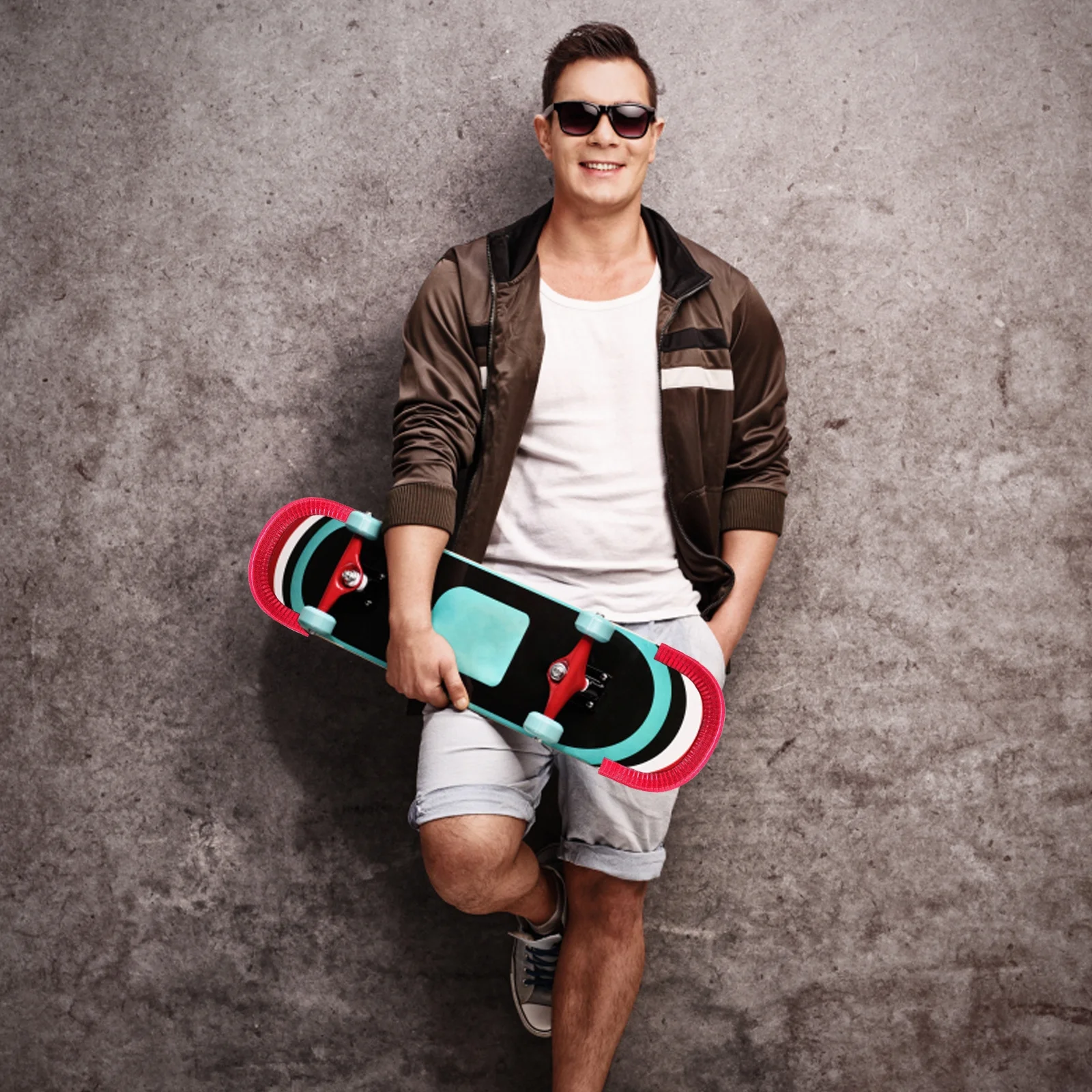 

4Pcs Skateboard Protector Anti-Collision Strip U Shape Deck Edges Cover Heat Resistant Wear Resistant Skateboard Accessories