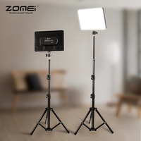 ZOMEI 11 Inch LED Photography Video Light Panel Lighting Photo Studio Lamp Kit For Shoot Live Streaming Youbub with Tripod Stand