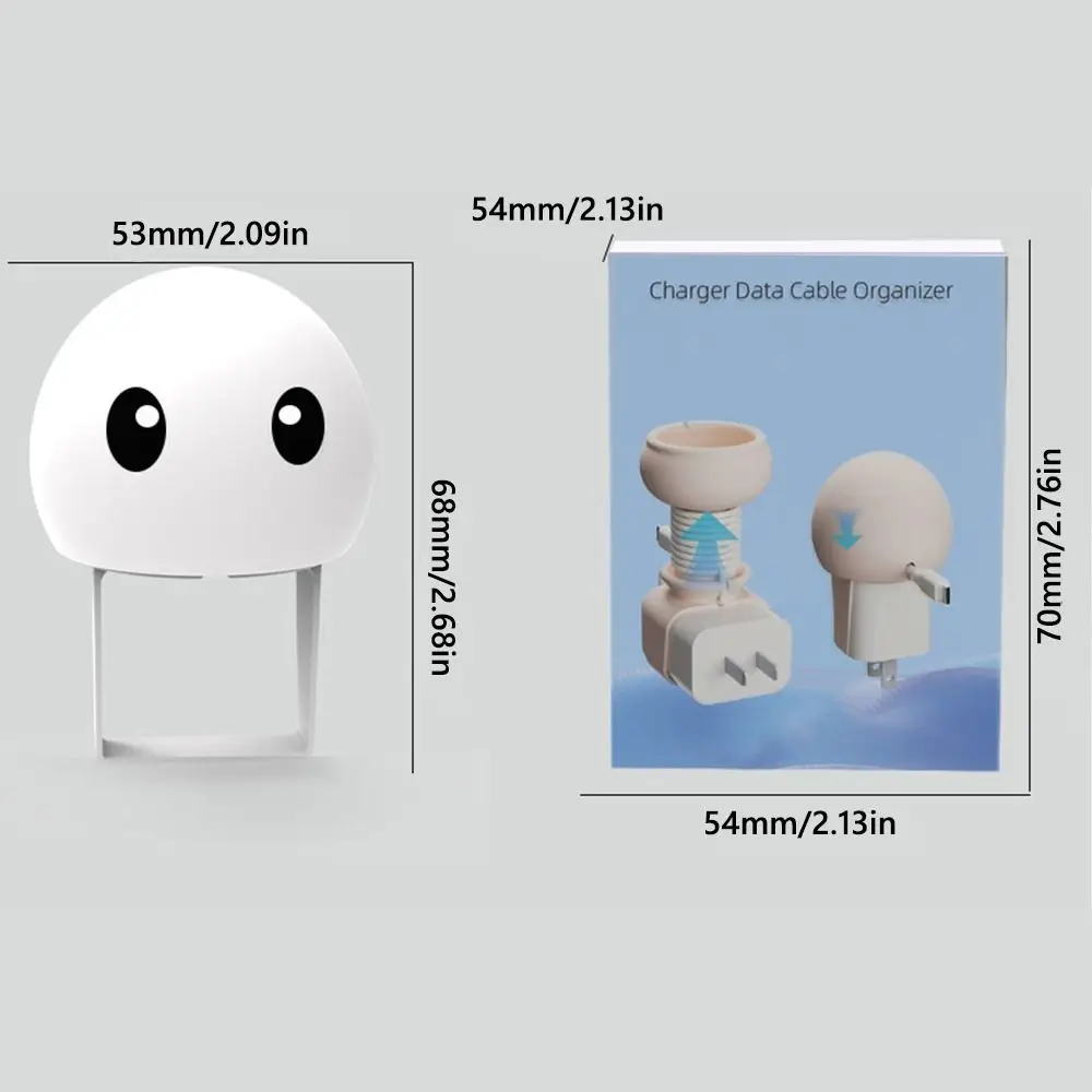 Portable Data Cable Winder Cartoon Silicone Binding Belt Desktop Cable Storage Buckle Multi-function Data Cable Protective Cover