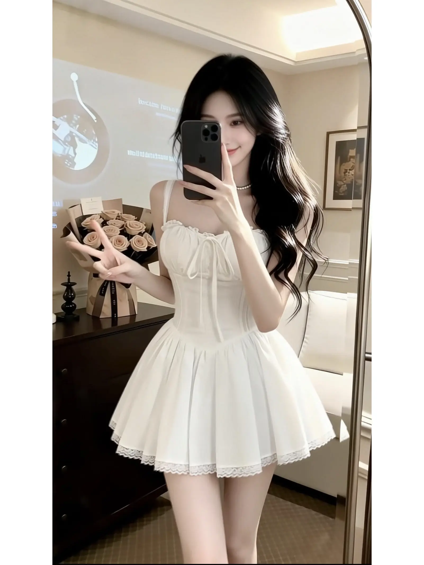 

Ballet Style A-Line Puffy Skirt Women's plus Size Strapless Dress Princess Cut High Waist Short Gown Spring Season Wear