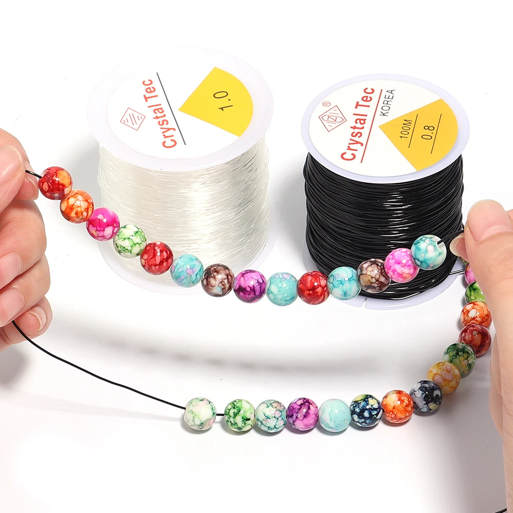 0.4/0.5/0.6/0.7/0.8/1/1.2/1.5mm Elastic Crystal Line Jewelry Cord Beading String Stretchy Thread Cords For DIY Jewelry Making - view 5