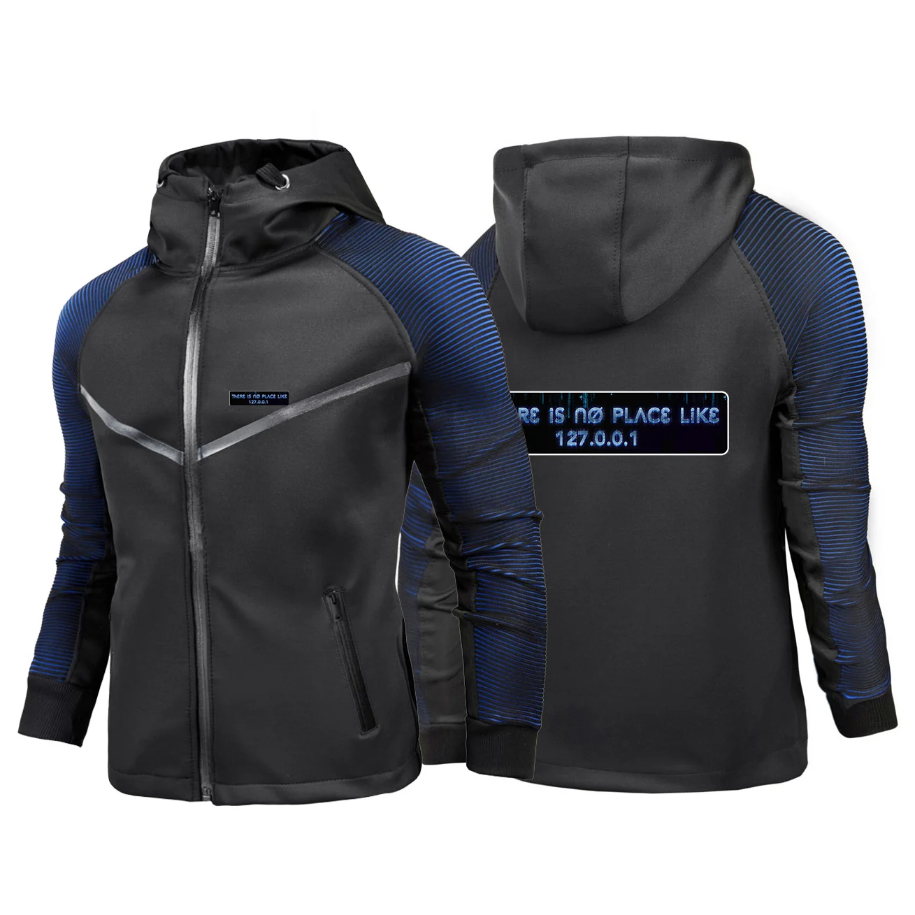 IP Address Graphic 2025 Spring And Autumn Man's There Is No Place Like 127.0.0.1 Racing Suit Fashion Breathable Hoodies Coat