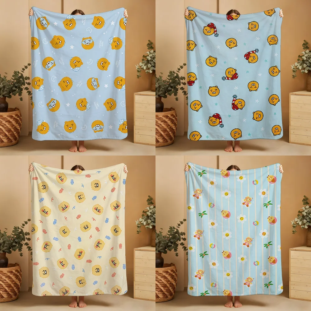 F-FRIENDS Blanket K-KAKAOS-ES CUTE Throw Super Cosy Plush Living Room Sofa Couch Childish Birthday Gifts