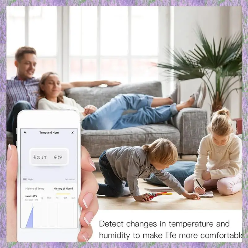 

Новинка 2023 года, 6X Tuya Smart Zigbee 3.0, умный датчик температуры и влажности, питание от батареи, безопасность с Tuya Smart Life Alexa (B)