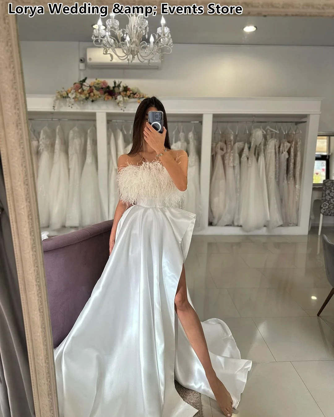 Removable Wedding Dresses with Feathers Luxury Wedding Gowns vestidos de novia vestidos novias boda свадебные платья пышные