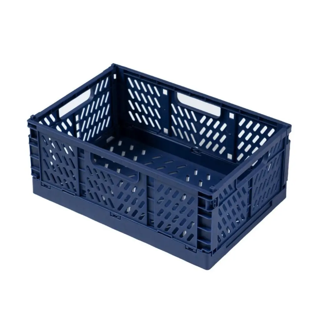 Space-saving Collapsible Foldable Storage Crate Stackable S/M/L Storage Baskets INS Plastic Pastel Crates Home