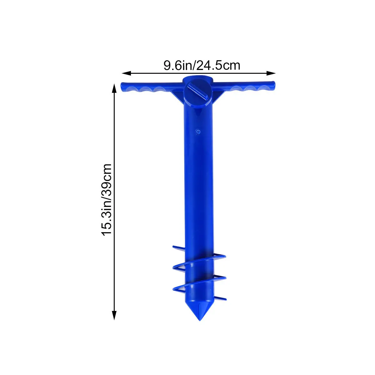 Beach Umbrella Sand Anchor Spike Blue Innovative Design Easy Setup Patio Outdoor Umbrella Base Holder